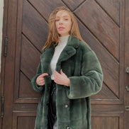 Fur coat emerald