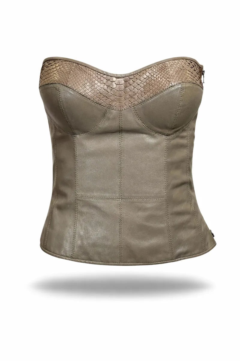 Leather corset