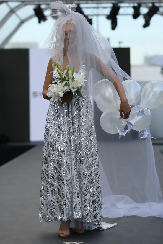 Kleid Silber