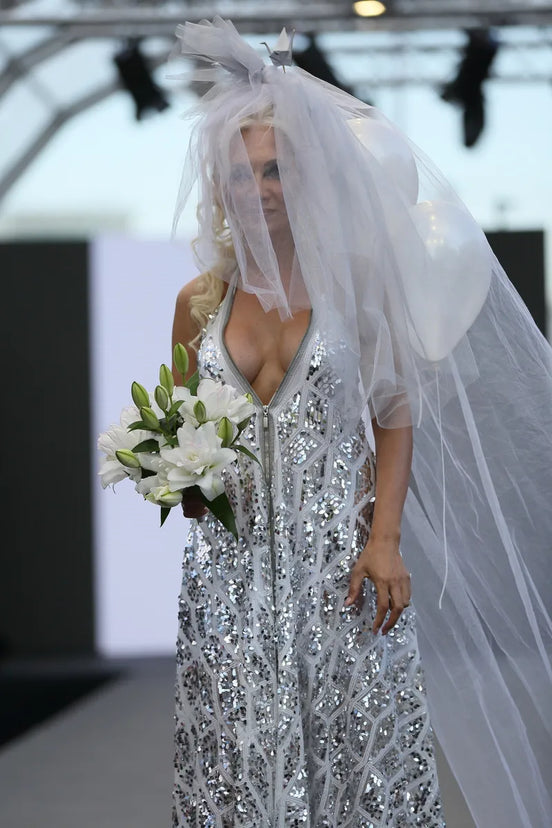 Kleid Silber