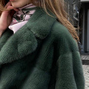 Fur coat emerald