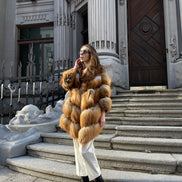 Fox fur coat