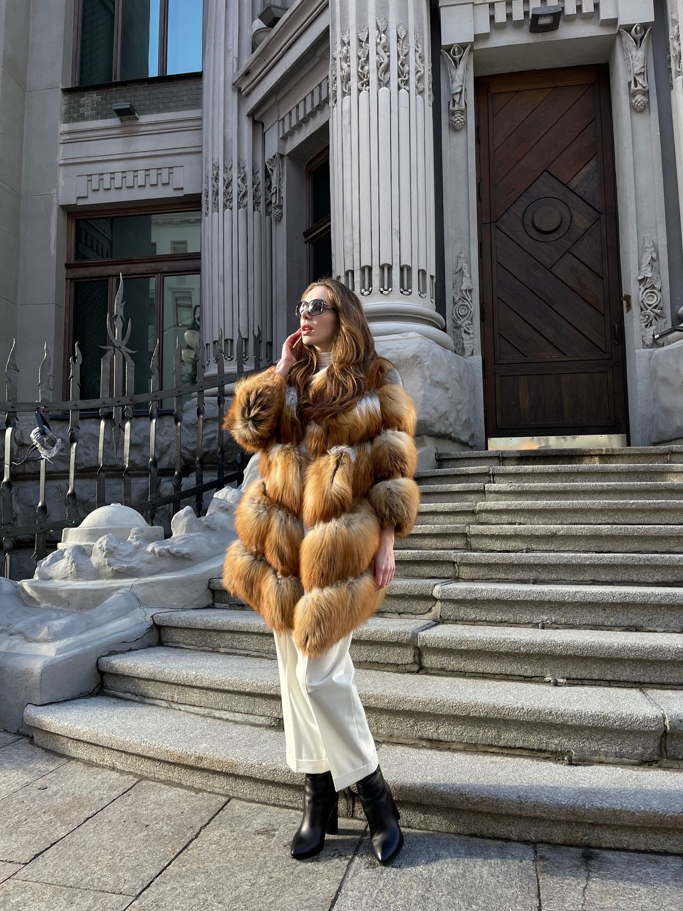 Fox fur coat