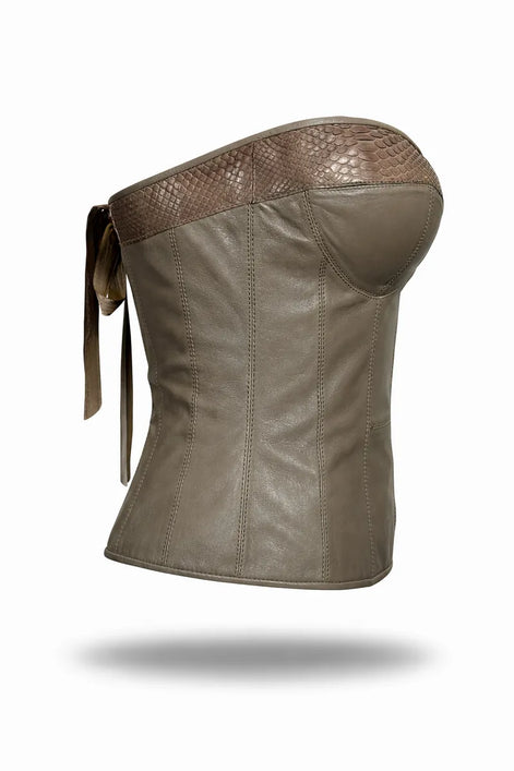 Leather corset