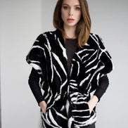 Fur vest Black