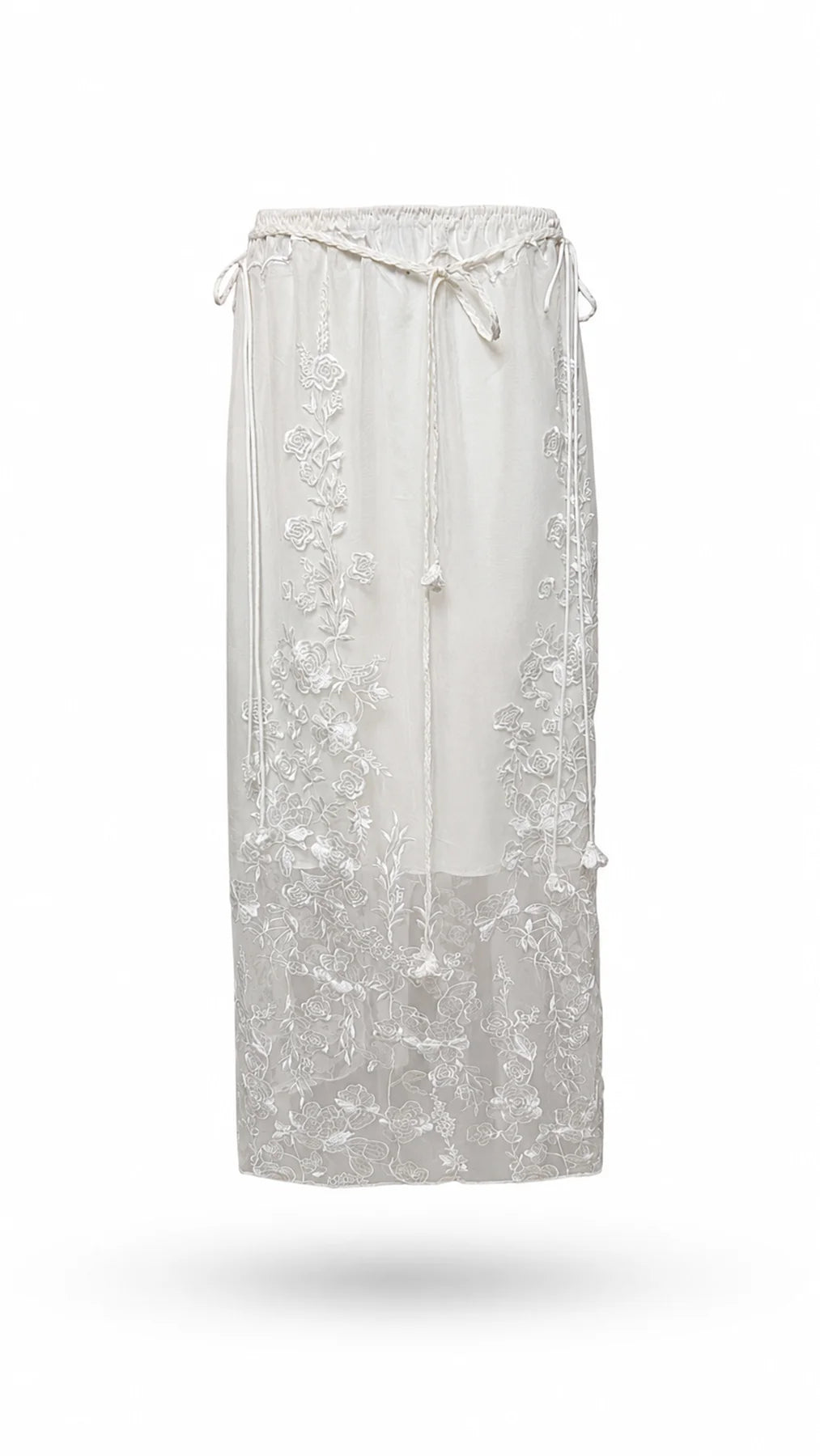 FLORAL EMBROIDERED SKIRT