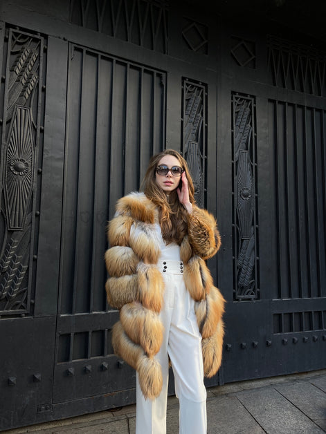 Fox fur coat