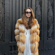 Fox fur coat