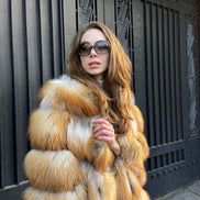Fox fur coat