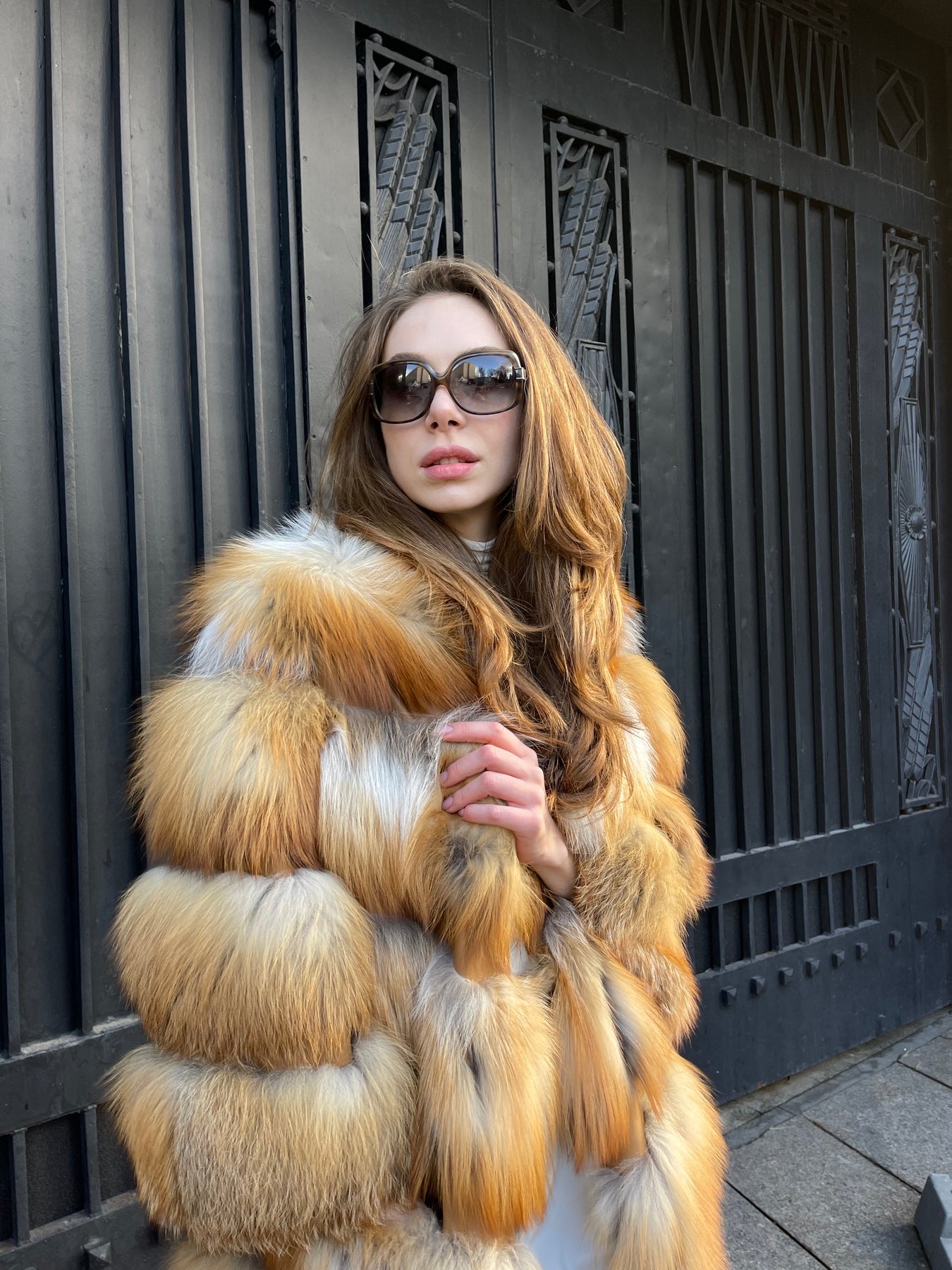 Fox fur coat