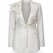 Origami Crane Linen Blazer