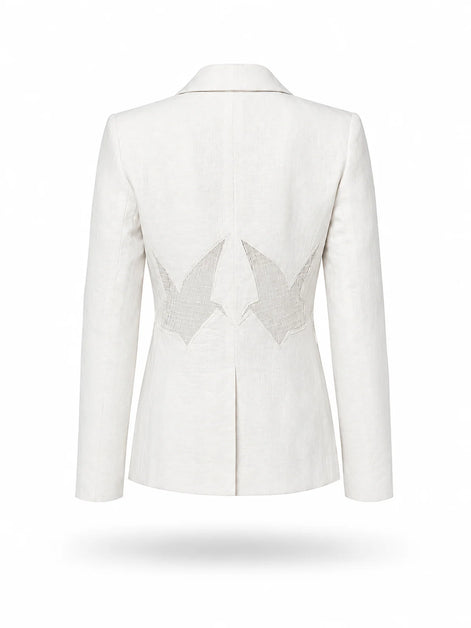 Origami Crane Linen Blazer