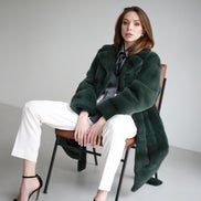 Fur coat emerald