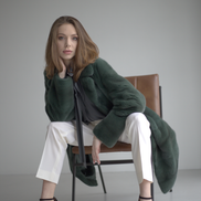 Fur coat emerald