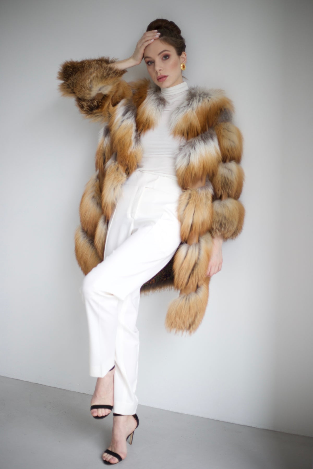 Fox fur coat
