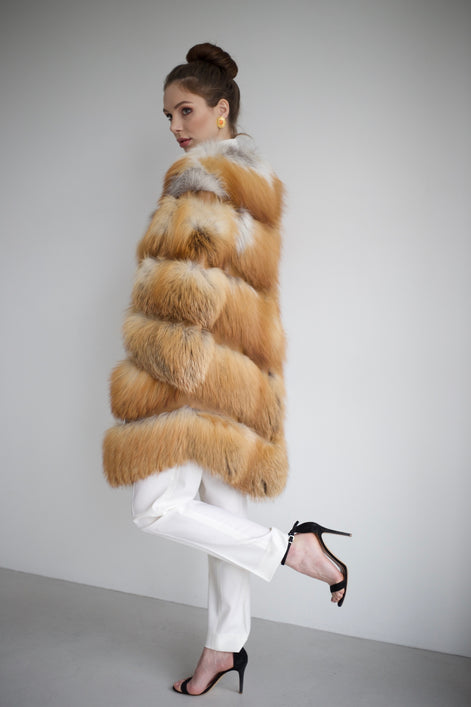Fox fur coat