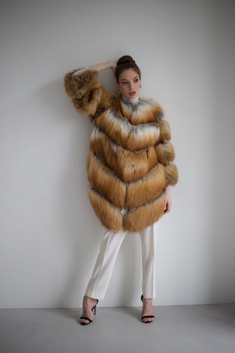 Fox fur coat