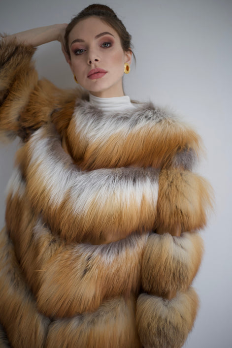 Fox fur coat