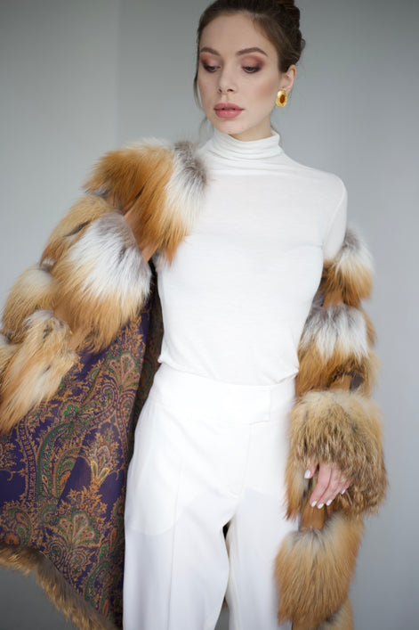 Fox fur coat