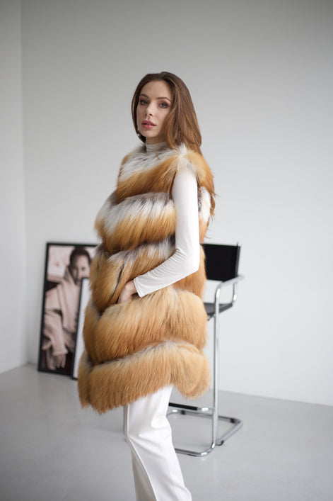 Fox fur coat