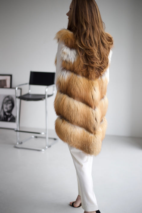 Fox fur coat