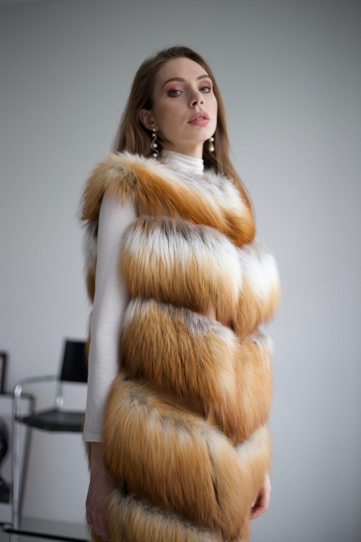 Fox fur coat