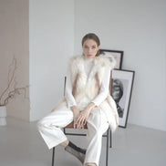 Fur vest White