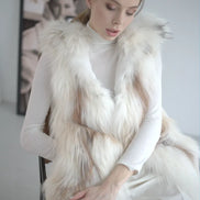 Fur vest White