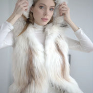 Fur vest White