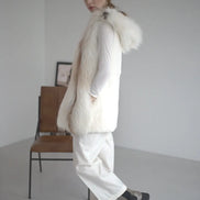 Fur vest White
