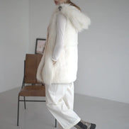 Fur vest White