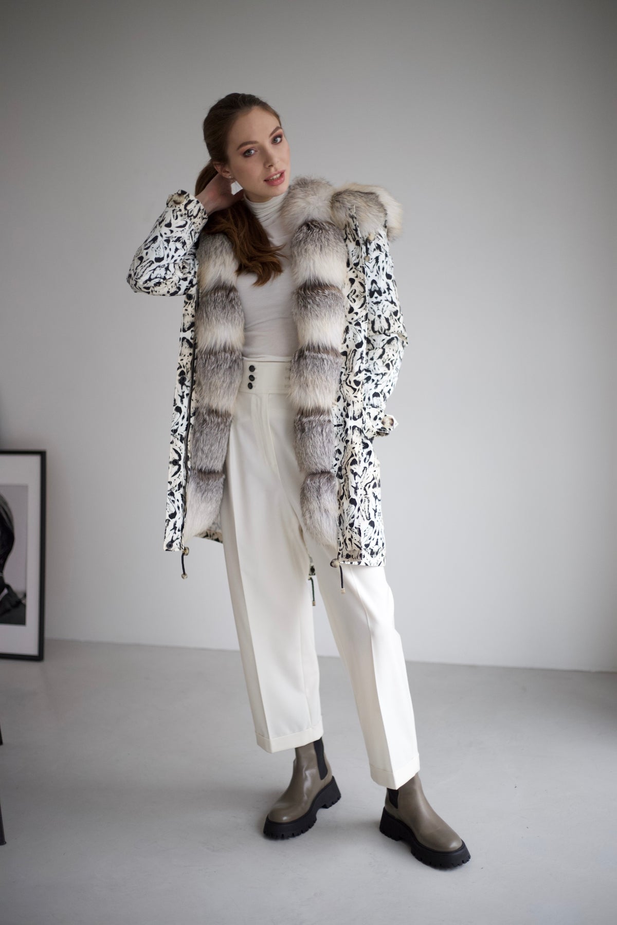 Parka lynx print