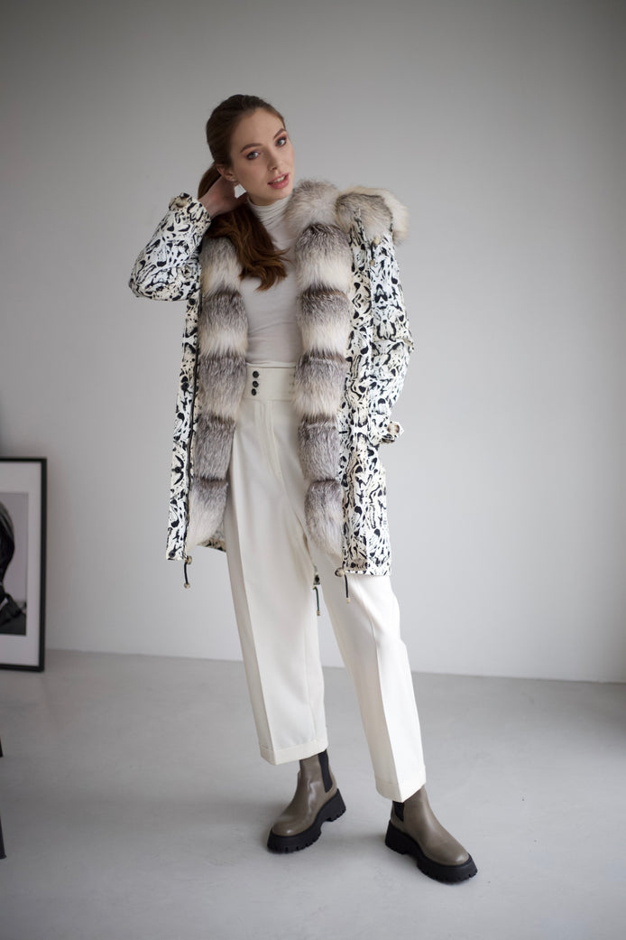 Parka lynx print