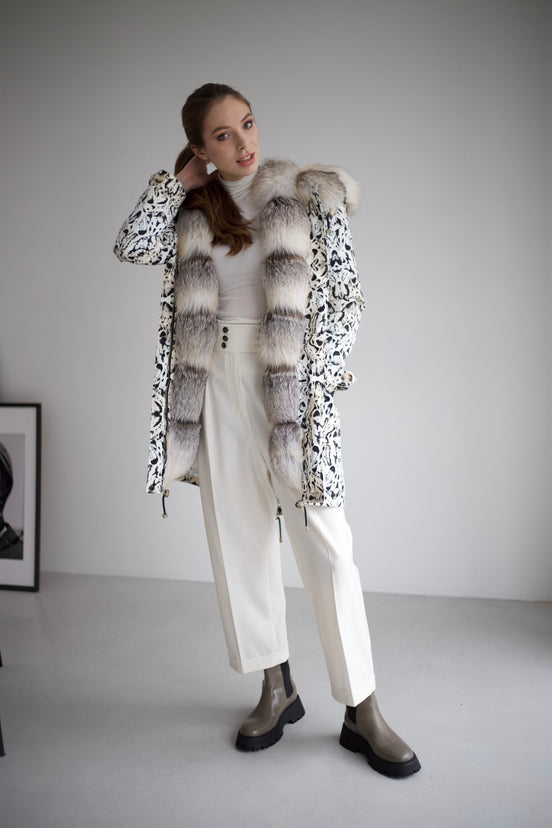 Parka lynx print