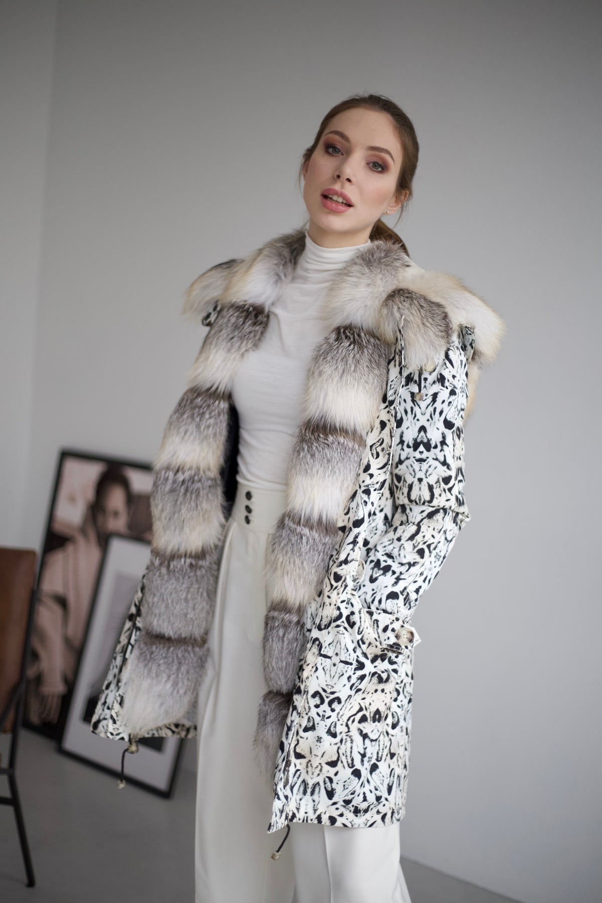 Parka lynx print