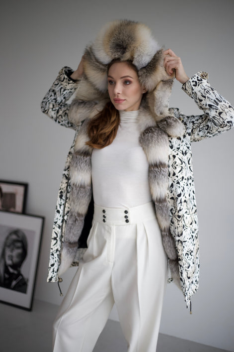 Parka lynx print