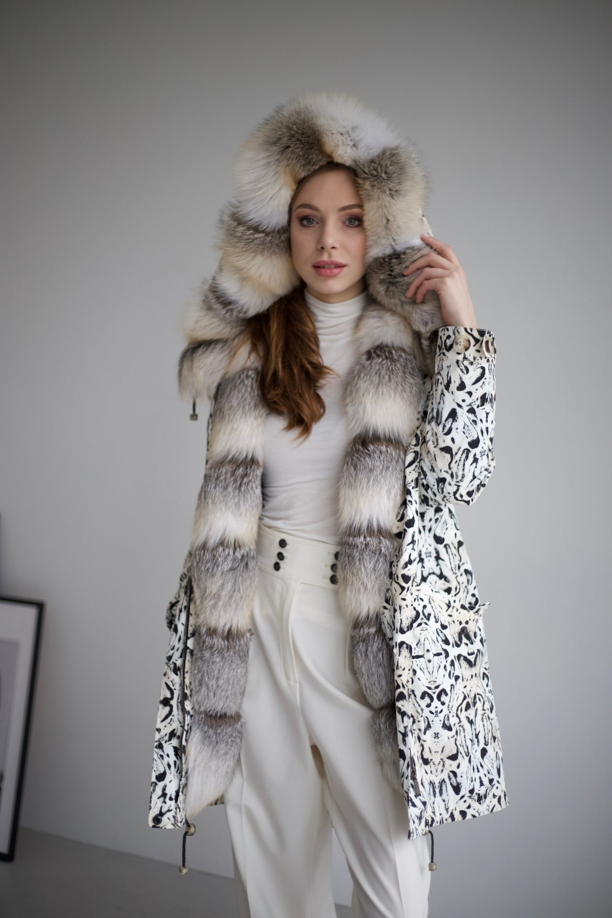 Parka lynx print
