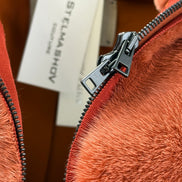 Fur coat terracotta
