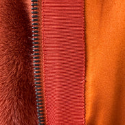 Fur coat terracotta