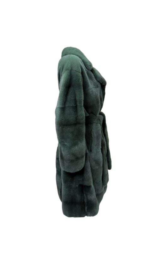 Fur coat emerald